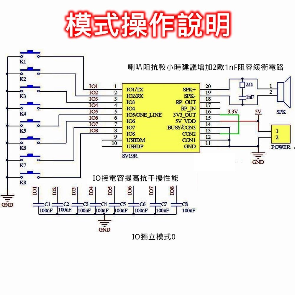 ⚡電世界⚡語音播放控制模塊 一對一觸發 串口控制 分段觸發 MP3 DY-SV19R (233-72)-細節圖3