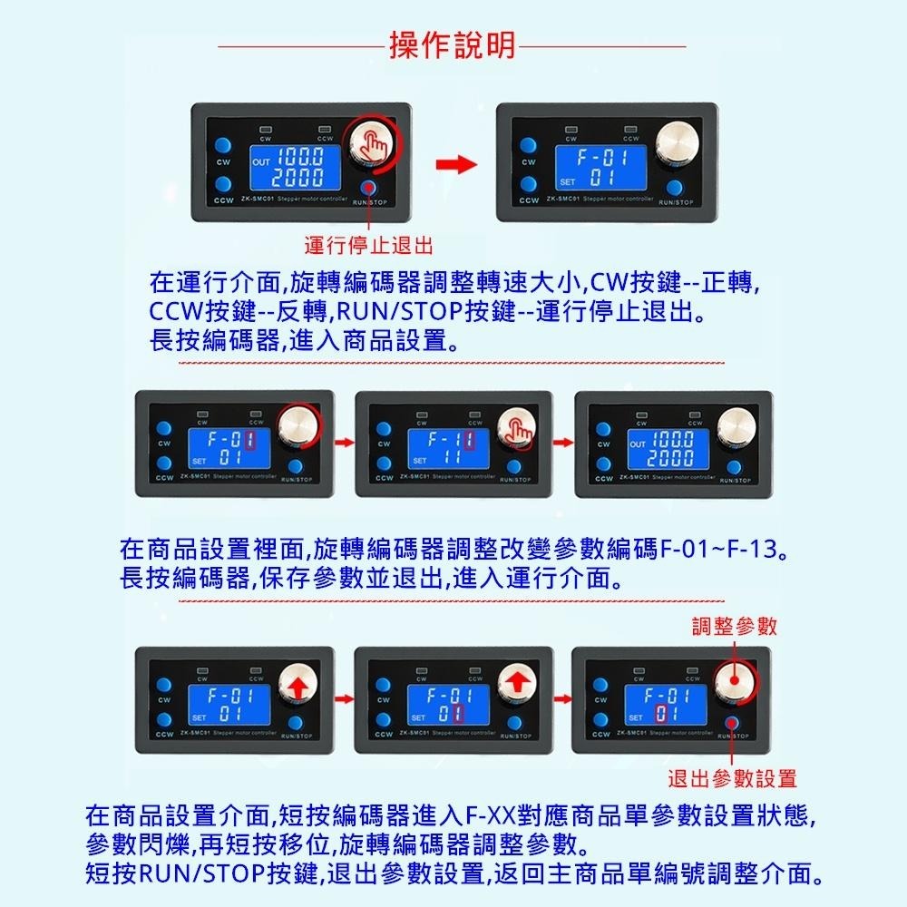 ⚡️電世界⚡️ 步進馬達控制器 42 57 步進電機控制器可程式設定 PLC 通信 多模式SMC01 [242-2]-細節圖7