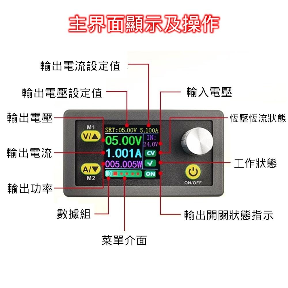 ⚡電世界⚡可調升降壓 恒壓恒流 10組儲存數據 簡易波形 多種保護機制 36V 5A WZ3605E [59-03]-細節圖3