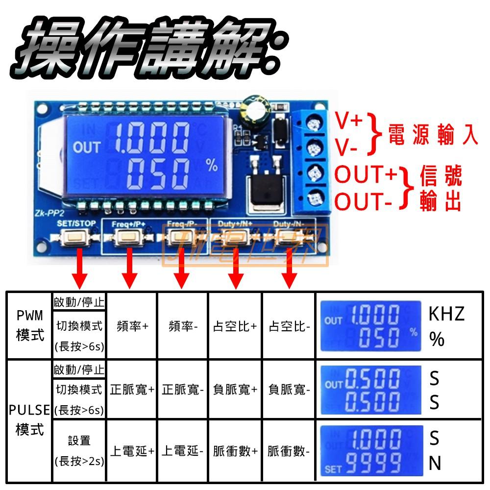 PWM模組 8A 調光調速模塊電磁閥頻率占空比可調[電世界63-2]-細節圖2