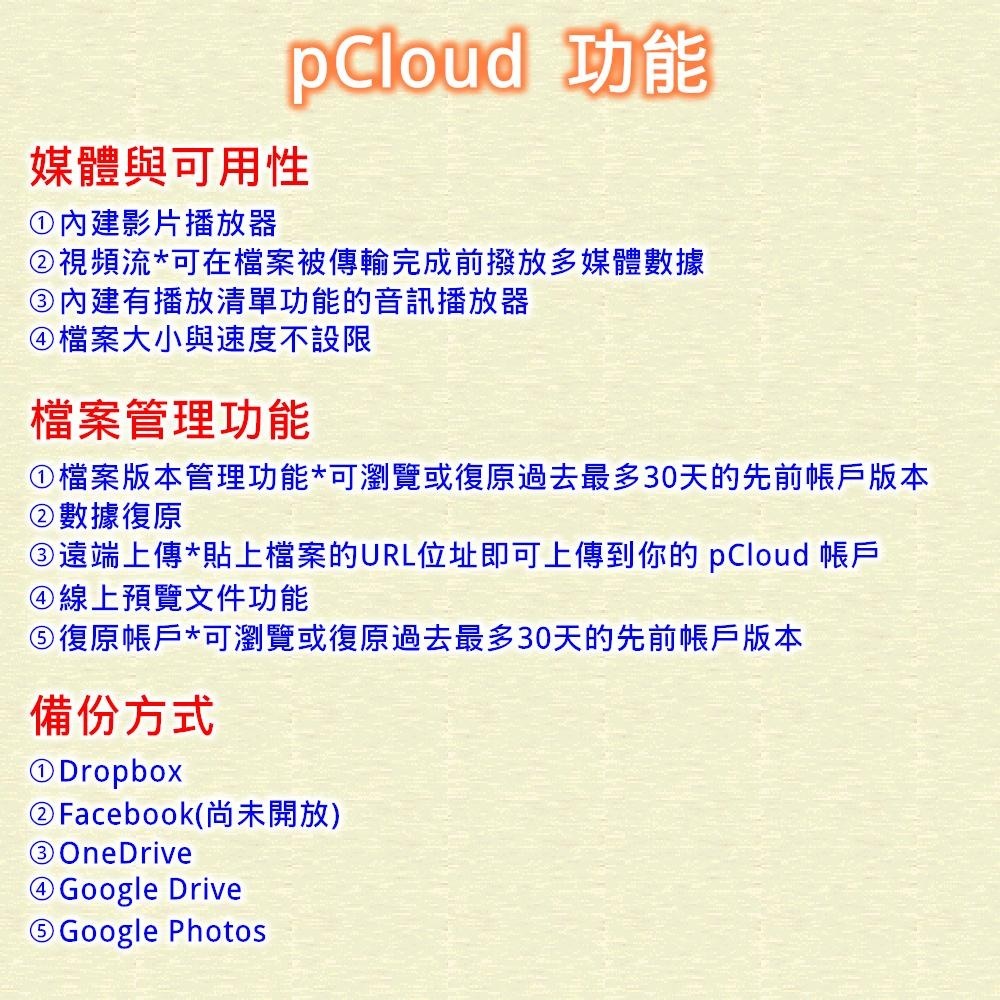 ⚡電世界⚡ pCloud 雲端硬碟 雲端空間 年費方案 終身方案 [1183] 2-細節圖3