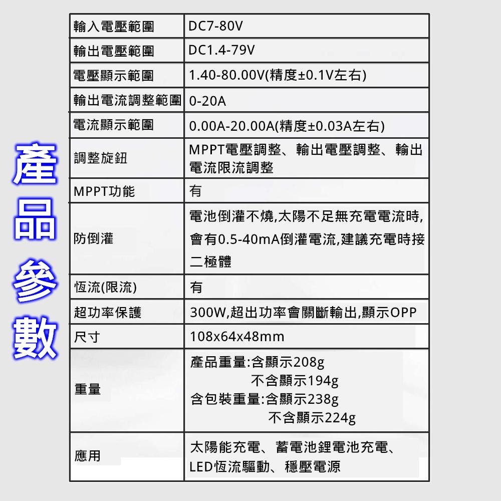 ⚡️電世界⚡️ZK-SJ20 300W 同步整流 20A 自動升降壓電源模塊 太陽能充電 MPPT [2000-1015-細節圖2