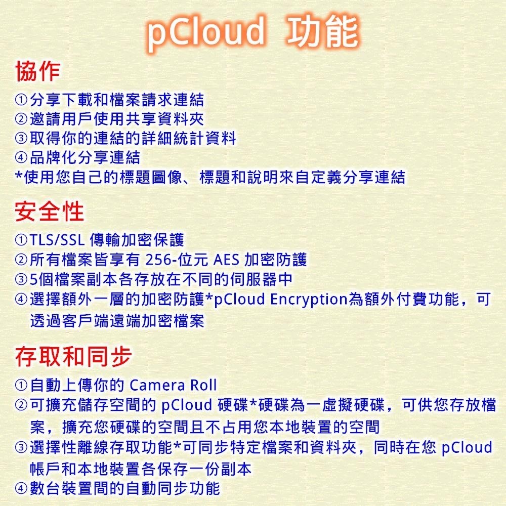 ⚡電世界⚡ pCloud 雲端硬碟 雲端空間 年費方案 終身方案 [1183] 1-細節圖2