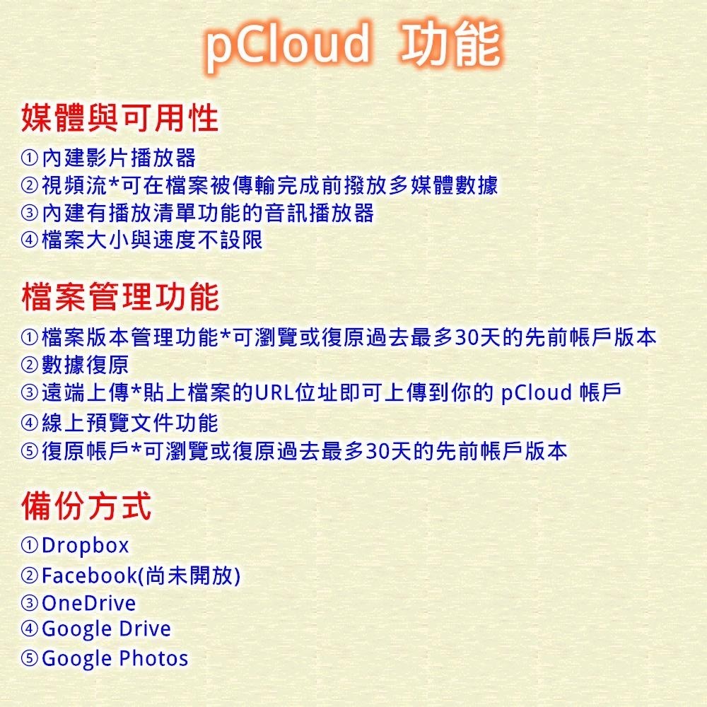 ⚡電世界⚡ pCloud 雲端硬碟 雲端空間 年費方案 終身方案 [1183] 1-細節圖3