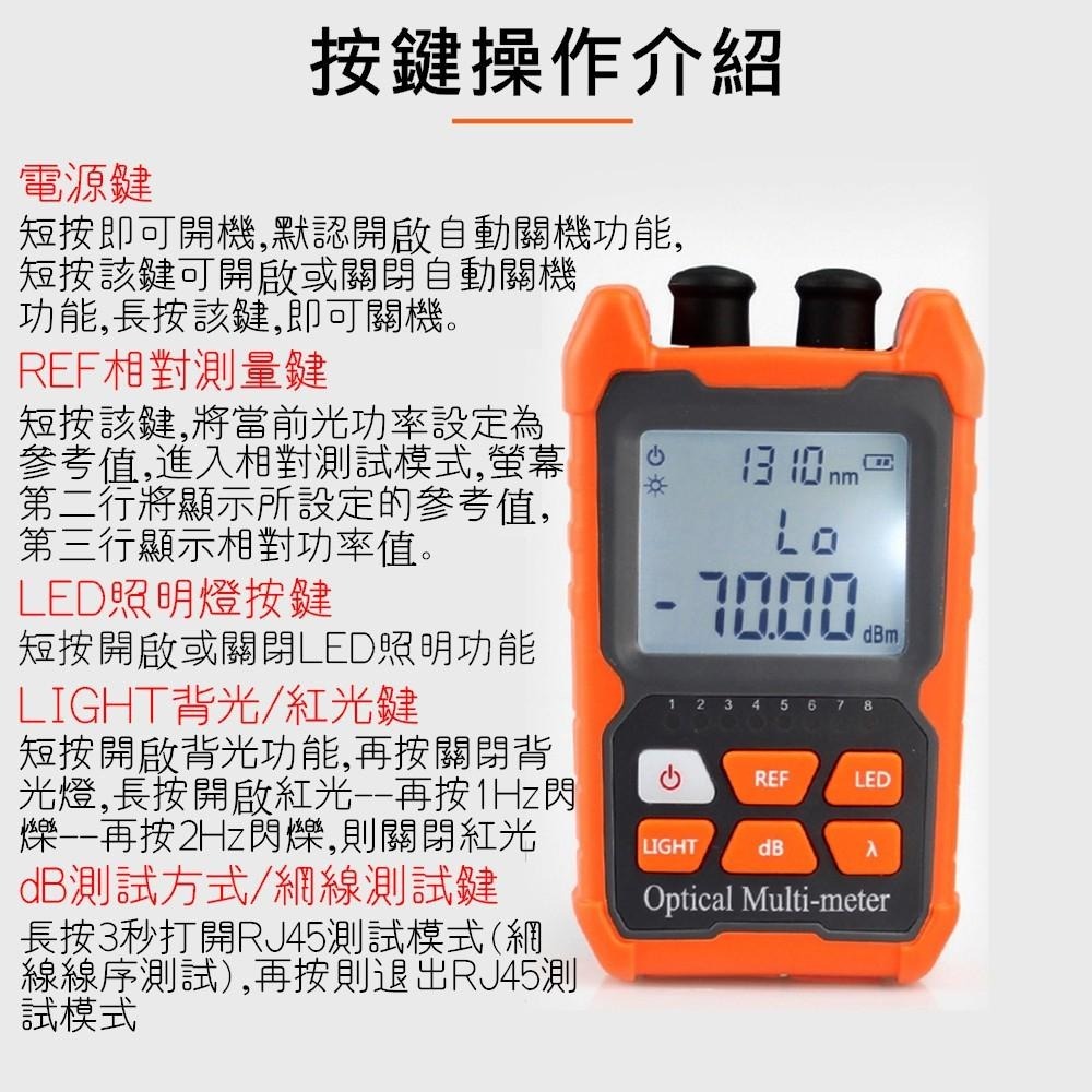 ◀電世界▶光功率計 一體式 光纖光衰損耗測試器軟殼保護 8種波長 [981-33]-細節圖3