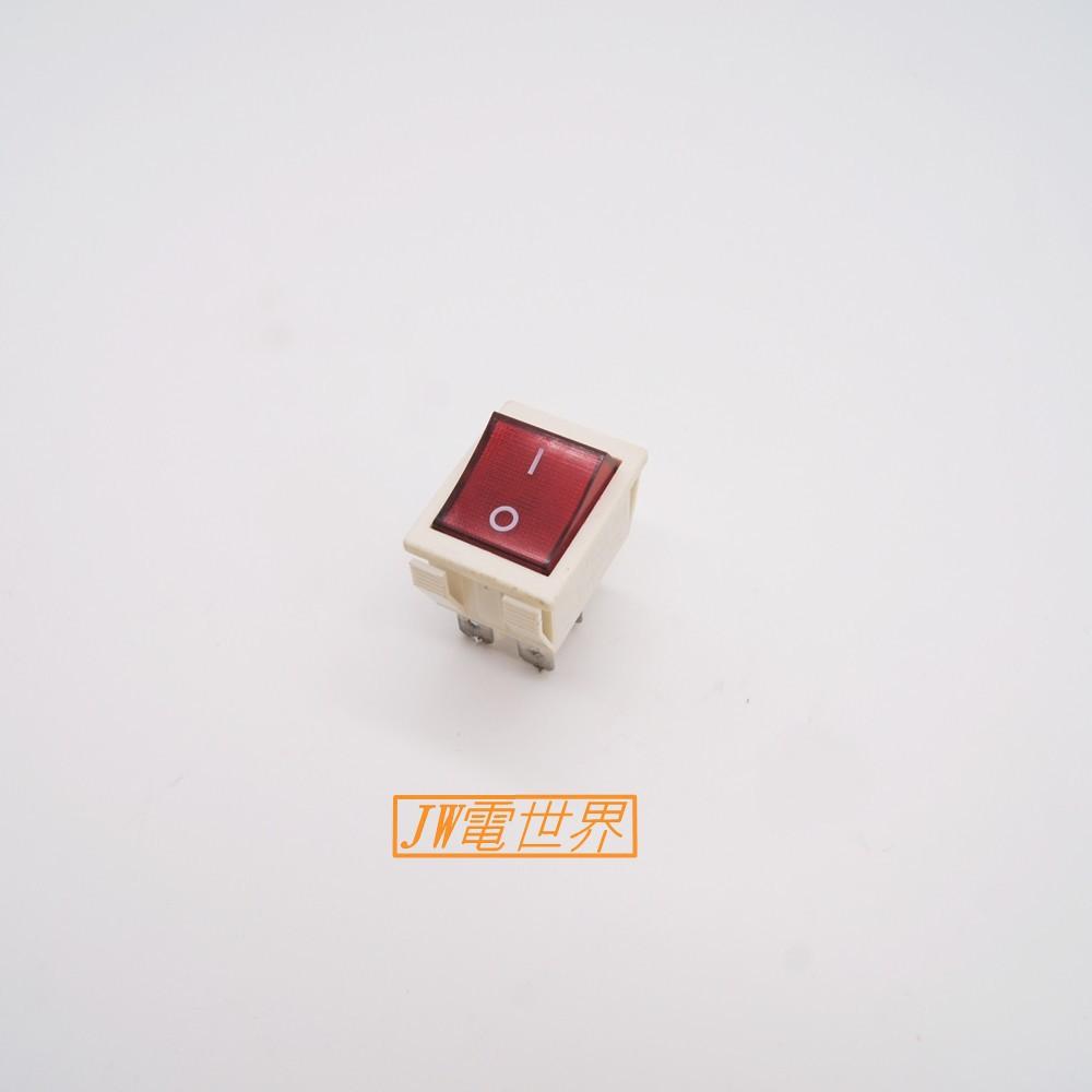 船形翹板電源按鈕按鍵帶電燈開關 切換開關 2路4腳2檔 10A 250V 拆機品[電世界0533-159]-細節圖6