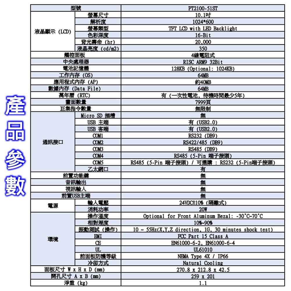 ⚡電世界⚡ GD-PT2100-51ST 10.V吋 人機介面 [786-21]-細節圖3