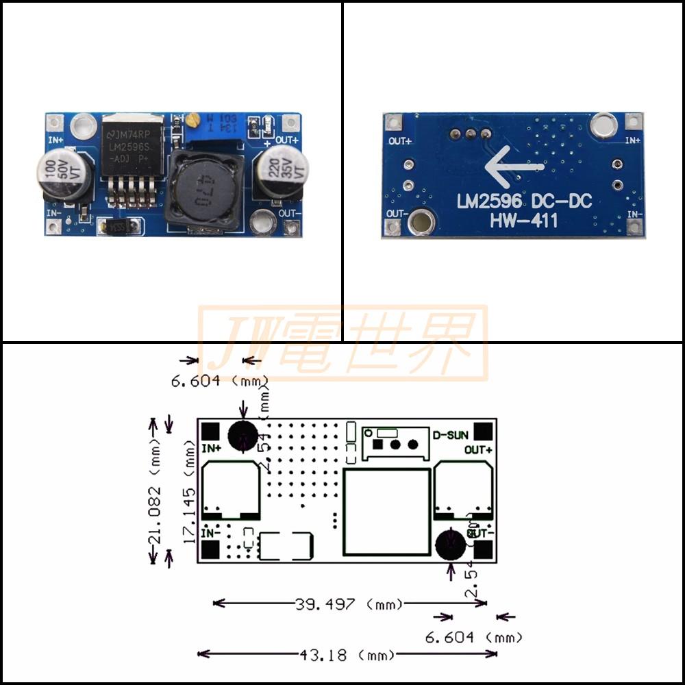 ⚡️電世界⚡️DC-DC 降壓電源模塊 3A可調降壓模塊 LM2596 穩壓 24V轉12V 5V 3V [54-1]-細節圖2