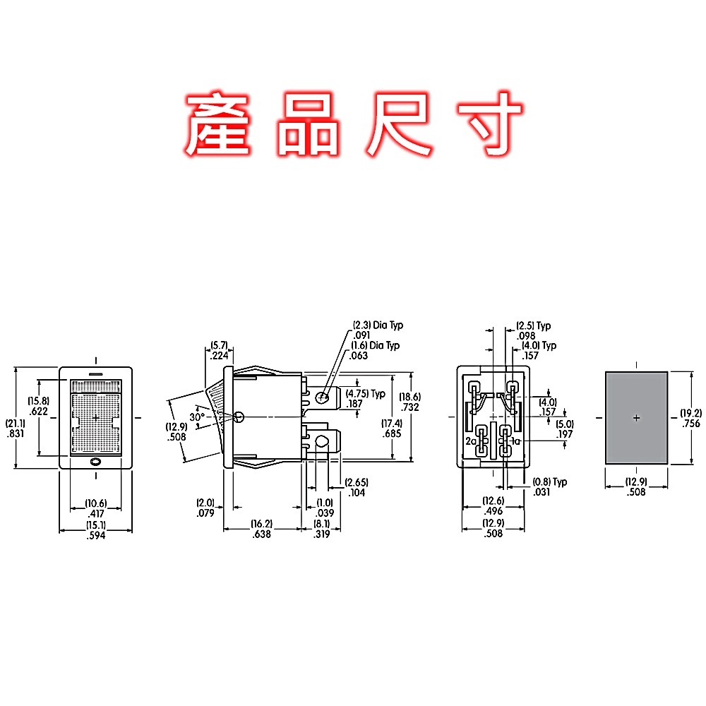 ◀電世界▶ 洛可開關 NKK CW-SB21CACF 4P(0023)-細節圖7