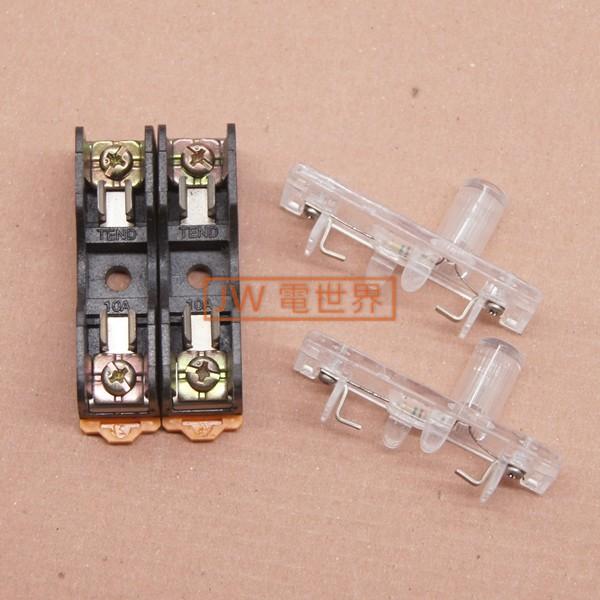 天得TFBR-101 10A 1P軌道臥式保險絲座 [電世界1741]-細節圖2