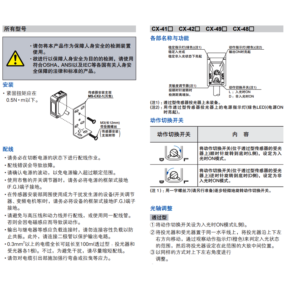 ⚡電世界⚡ CX-441 Panasonic 松下 小型光電感測器 放大器內置 預購 [1490]-細節圖6