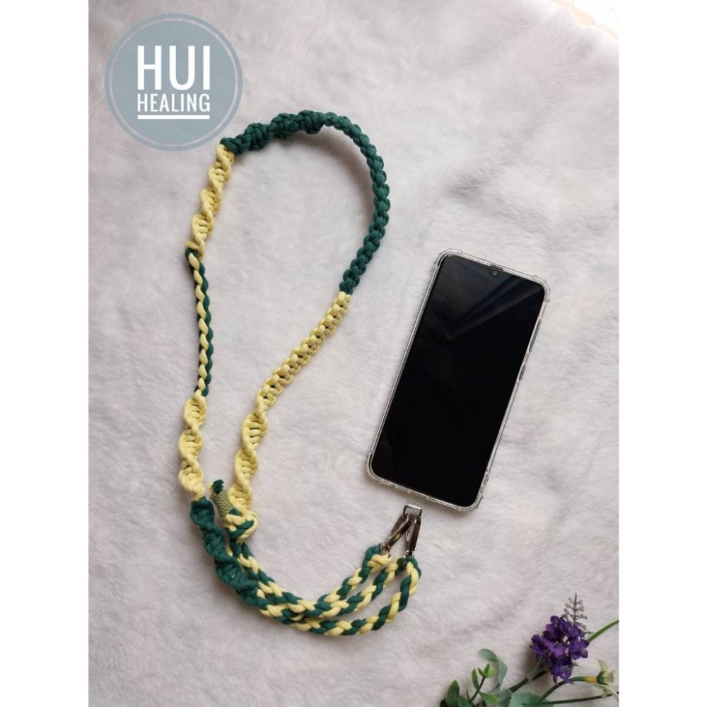 🍒惠療癒★手作 🌿 Hui HeaLing HandMade花邊結🎀新款－－－花捲可調整式手機掛繩🎀-細節圖2