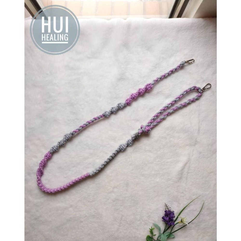 🍒惠療癒★手作 🌿 Hui HeaLing HandMade花邊結🎀新款－－－花捲可調整式手機掛繩🎀-細節圖4