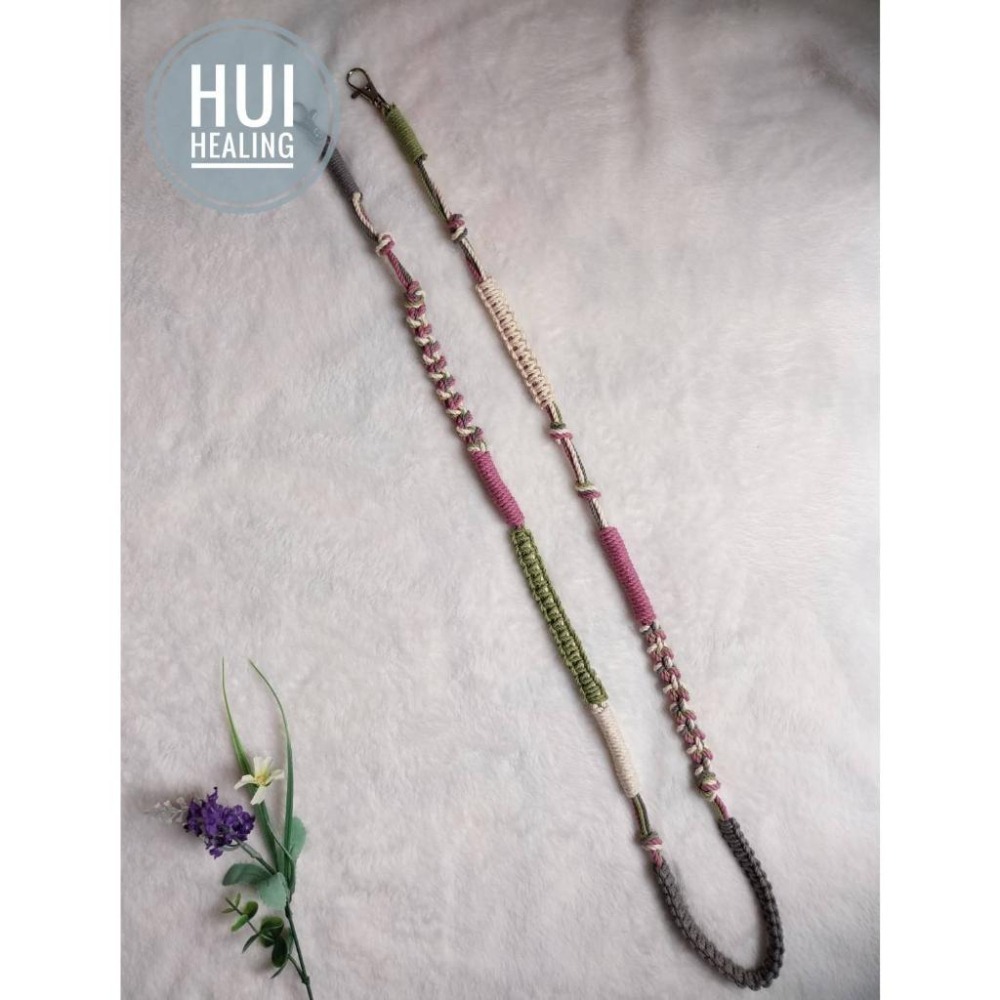 🍒惠療癒★手作 🌿 Hui HeaLing HandMade花邊結 💚新色-夏日冰淇淋手機掛繩(固定式/可調整式）-細節圖2