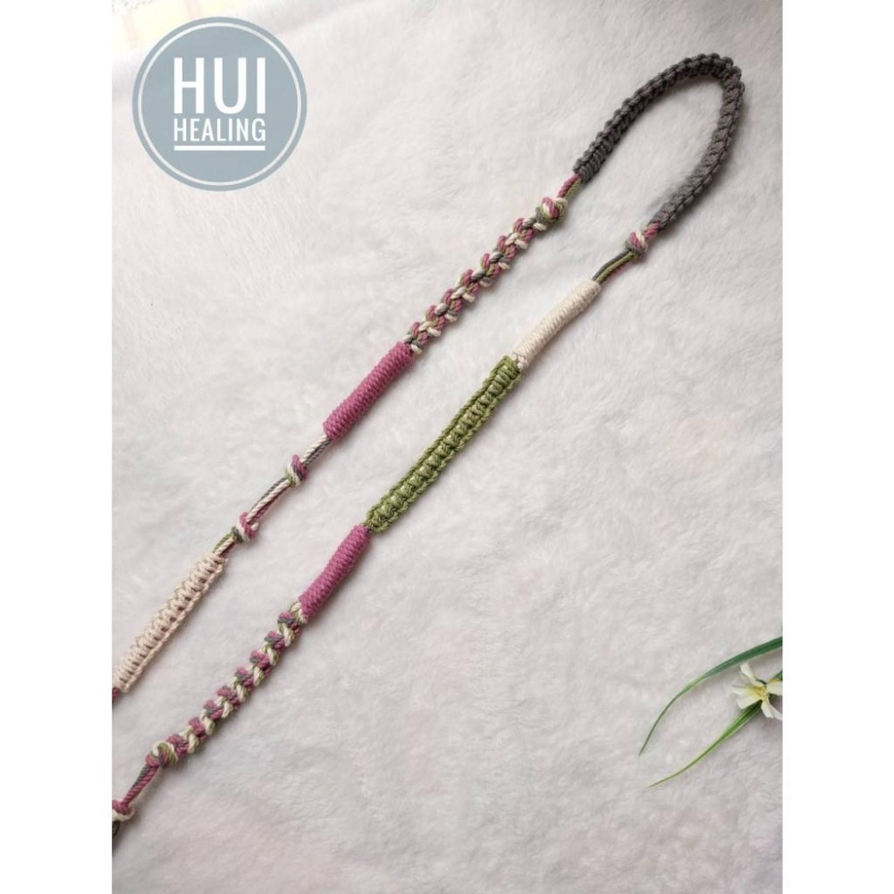 🍒惠療癒★手作 🌿 Hui HeaLing HandMade花邊結 💚新色-夏日冰淇淋手機掛繩(固定式/可調整式）-細節圖3