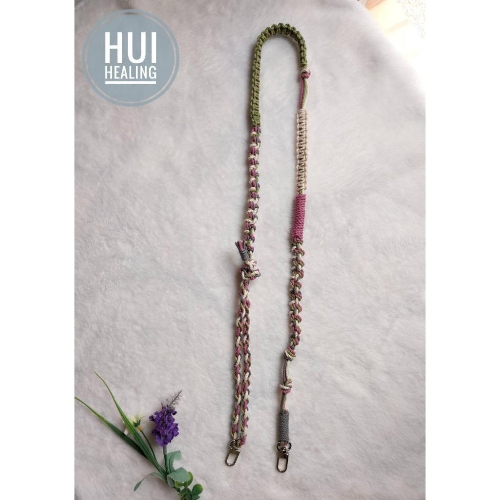 🍒惠療癒★手作 🌿 Hui HeaLing HandMade花邊結 💚新色-夏日冰淇淋手機掛繩(固定式/可調整式）-細節圖6