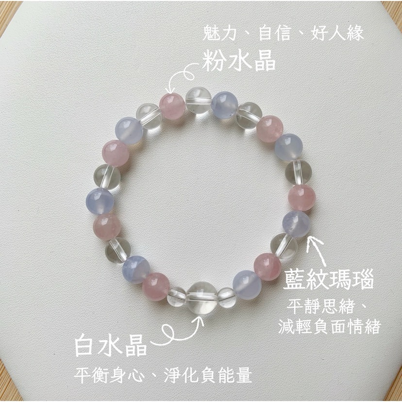 粉藍水玉（內心平靜／減輕焦慮）