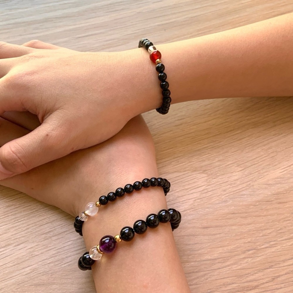 👶【兒童手圍】守護1-4｜4mm細鍊｜避邪手鍊 保平安 擋煞 農曆七月 兒童手鍊 水晶手鍊 黑碧璽⊹SHANES絢⊹-細節圖5