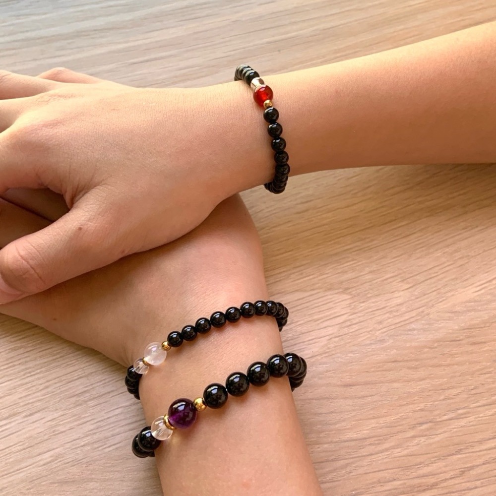 【大人手圍】守護5-7｜4mm細鍊｜避邪手鍊 保平安 農曆七月 辟邪擋煞 兒童手鍊 水晶手鍊 黑碧璽⊹SHANES絢⊹-細節圖5