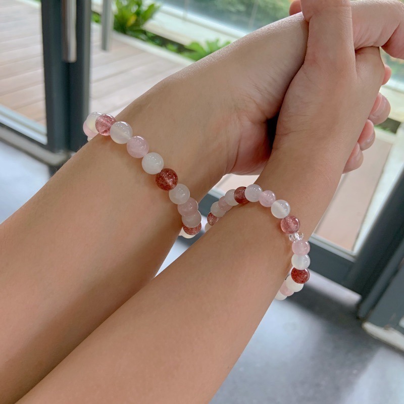 👶【兒童手圍】粉彩果粒 6mm｜兒童手鍊 親子手鍊 水晶手鍊 母女手鍊 母子手鍊 寶寶手鍊 ⊹SHANES絢⊹-細節圖2