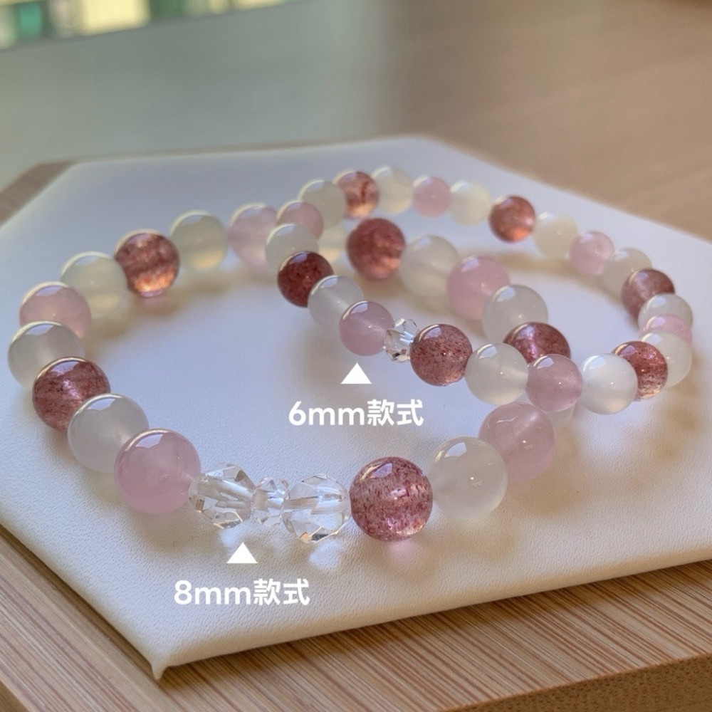 【大人手圍】粉彩果粒 6mm｜功效手鍊 母女手鍊 母子手鍊 兒童手鍊 寶寶手鍊 水晶天然石 親子手鍊⊹SHANES絢⊹-細節圖3
