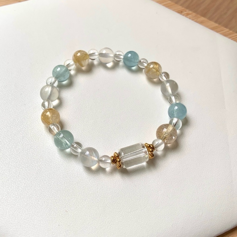 👶【兒童手圍】水晶糖 6mm｜醫療鋼 兒童手鍊 親子手鍊 水晶手鍊 母女手鍊 母子手鍊 寶寶手鍊⊹SHANES絢⊹-細節圖5