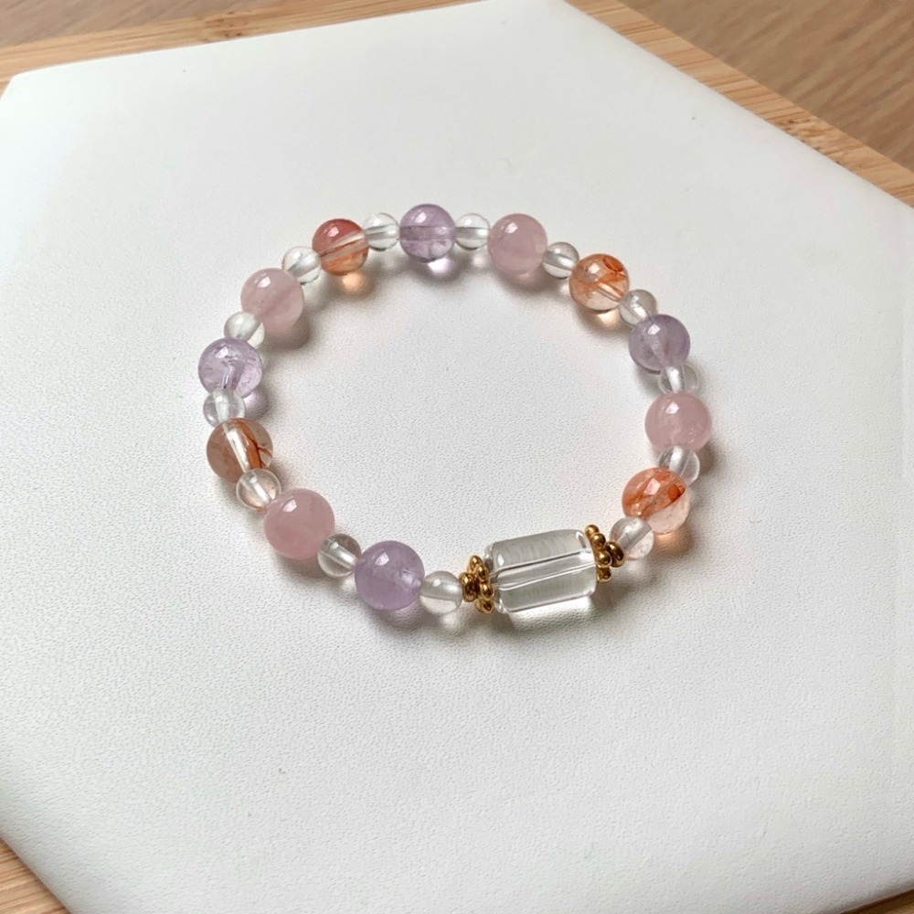 👶【兒童手圍】水晶糖 6mm｜醫療鋼 兒童手鍊 親子手鍊 水晶手鍊 母女手鍊 母子手鍊 寶寶手鍊⊹SHANES絢⊹-細節圖6