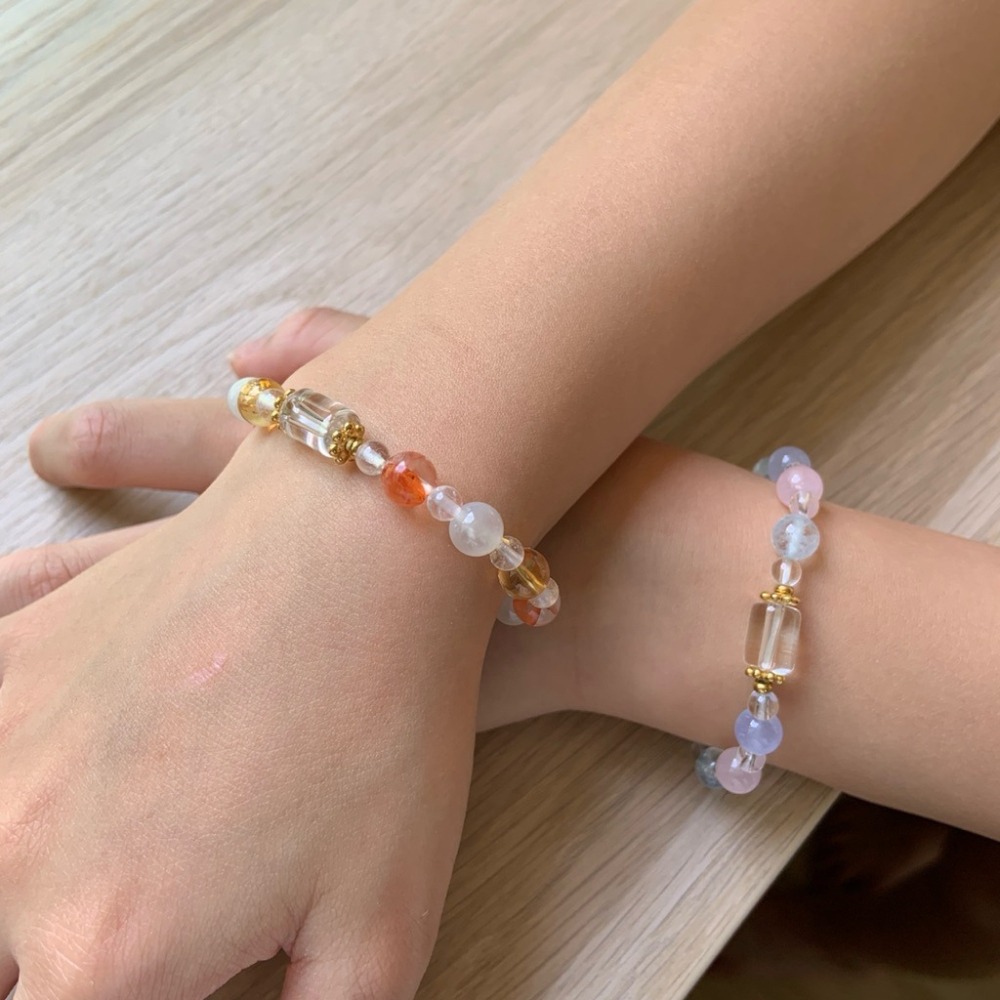 【大人手圍】水晶糖 6mm｜醫療鋼 兒童手鍊 親子手鍊 水晶手鍊 母女手鍊 母子手鍊 寶寶手鍊⊹SHANES絢⊹-細節圖3