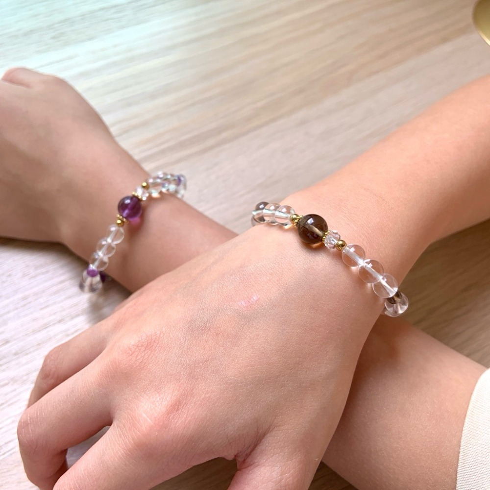 【大人手圍】秘語 a-d｜6mm 醫療鋼 兒童手鍊 親子手鍊 水晶手鍊 母女手鍊 母子手鍊 寶寶手鍊⊹SHANES絢⊹-細節圖2