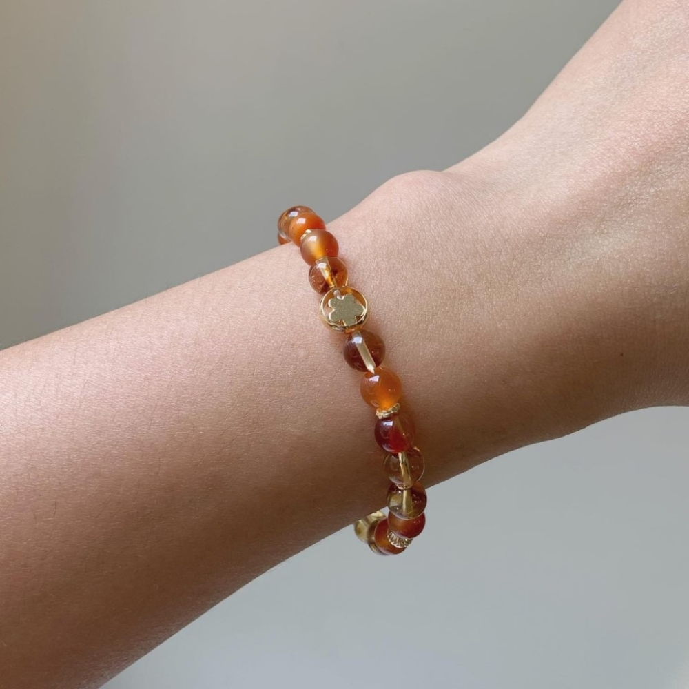 【大人手圍】轉運小金花｜開運招財 新年開運 招財手鍊 招正財偏財 設計款手鍊 水晶手鍊 天然水晶⊹SHANES絢⊹-細節圖3