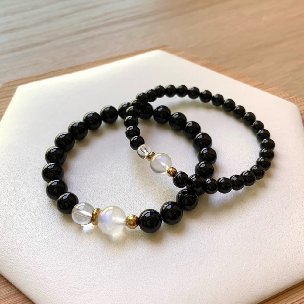 【大人手圍】守護1-4｜6mm 避邪手鍊 保平安 農曆七月 醫療鋼 親子手鍊 水晶手鍊 黑碧璽 ⊹SHANES絢⊹-細節圖7