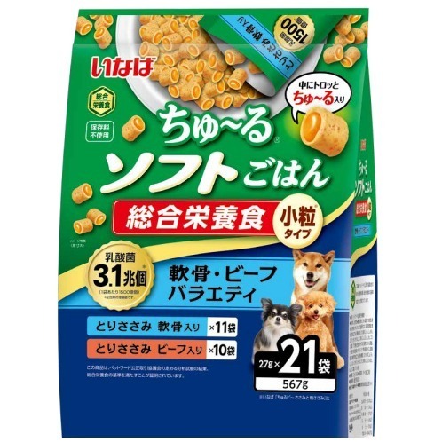 LieBaoの舖 🐶狗狗喜歡🐶INABA 啾嚕綜合營養夾心捲犬餅乾🐶27g/21袋 犬零食 小零嘴 點心夾心-細節圖7