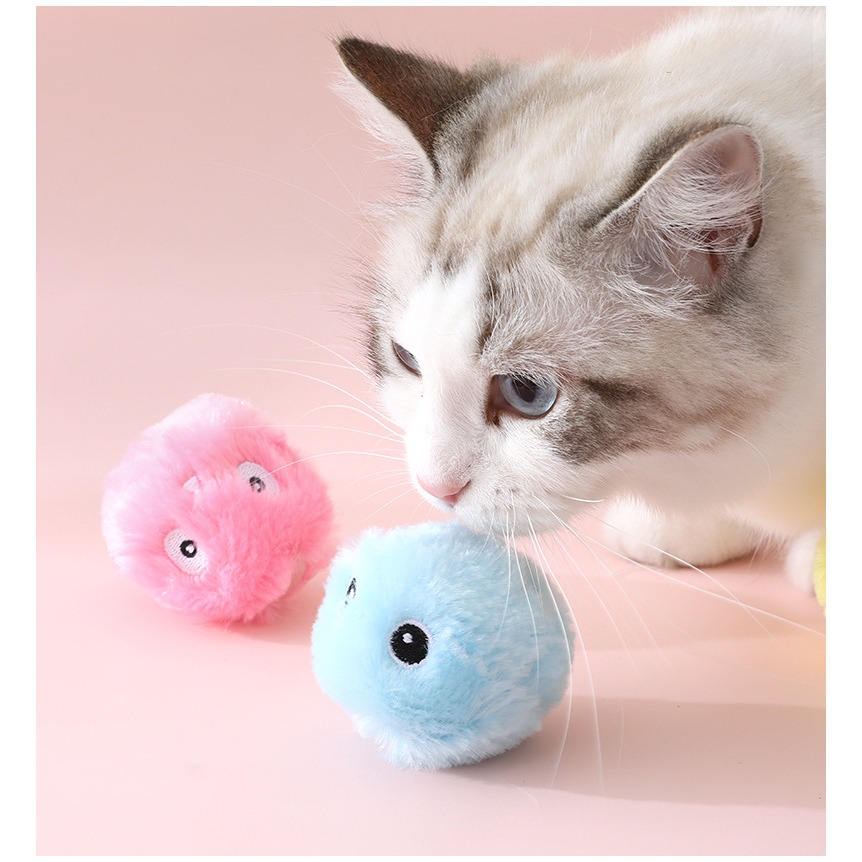 LieBaoの舖🐱貓薄荷貓玩具🐱寵物毛絨叫叫球 貓咪玩具🎈發聲球 貓玩具 引力叫叫球🧶貓咪逗貓球 發聲寵物玩具 -細節圖2