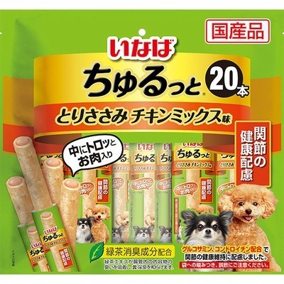 LieBaoの舖 🐶狗狗喜歡🐶INABA 犬用 啾嚕夾心肉泥棒🎉犬零食 小餅乾 關節健康 8入/20入/40入🐶-細節圖2