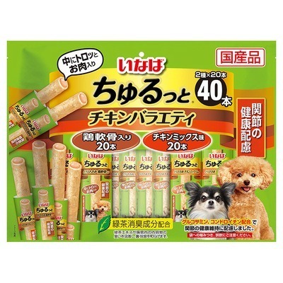 LieBaoの舖 🐶狗狗喜歡🐶INABA 犬用 啾嚕夾心肉泥棒🎉犬零食 小餅乾 關節健康 8入/20入/40入🐶-細節圖5