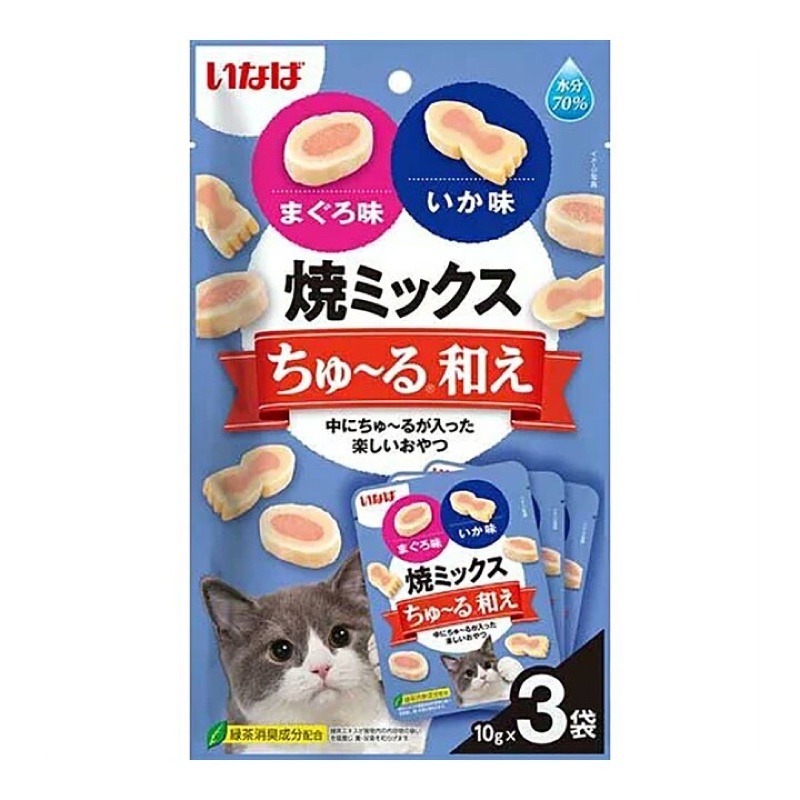 LieBaoの舖🐱貓咪零食🐱INABA 和味 高含水 軟零食 70%水分😻補充水分 軟零食 貓零食 10g*3袋-細節圖4