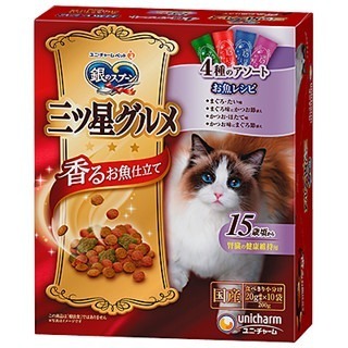 LieBaoの舖🐱貓咪喜歡🐱日本 銀湯匙 unicharm三星 饗宴餅乾❤️海鮮系列 貓餅乾 貓點心 貓零食 貓餅乾-細節圖5