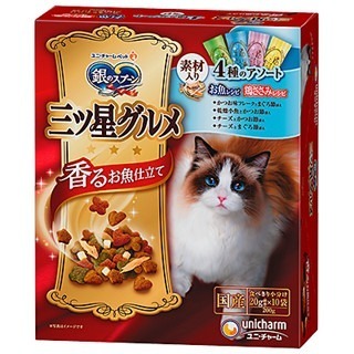 LieBaoの舖🐱貓咪喜歡🐱日本 銀湯匙 unicharm三星 饗宴餅乾❤️海鮮系列 貓餅乾 貓點心 貓零食 貓餅乾-細節圖6