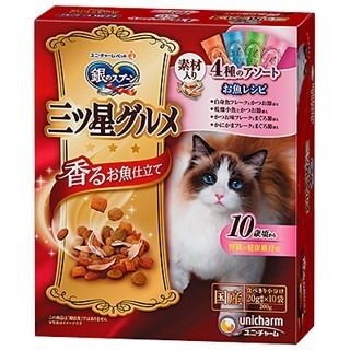 LieBaoの舖🐱貓咪喜歡🐱日本 銀湯匙 unicharm三星 饗宴餅乾❤️海鮮系列 貓餅乾 貓點心 貓零食 貓餅乾-細節圖8