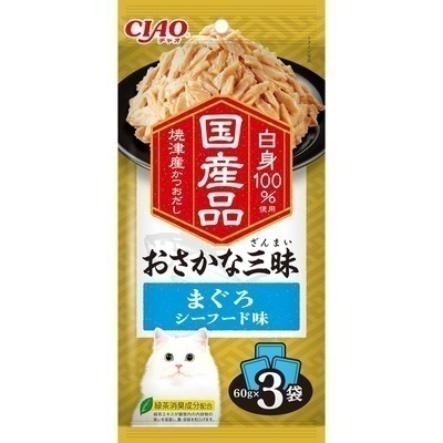 LieBaoの舖🐱貓餐包🐱日本 CIAO 三昧海鮮系列貓餐包 60g 3入🎨貓餐包 貓點心⭐貓咪副食罐 貓咪餐包-細節圖7
