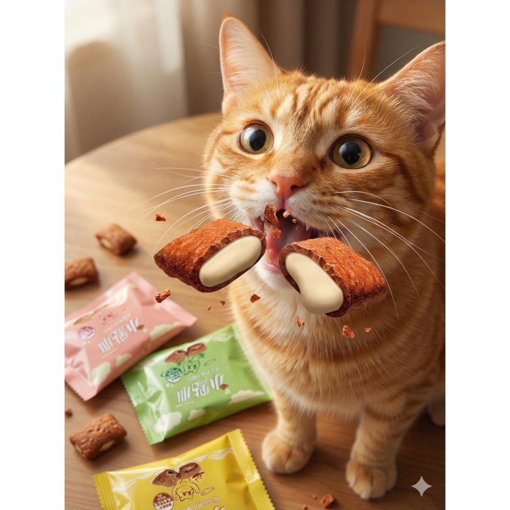 LieBaoの舖 🐱貓咪喜歡🐱貓咪夾心餡餅小點心貓餅 單入裝😹貓咪零食 貓咪餡餅🐟單入裝✨貓餅乾🐟貓夾心餅乾✨-細節圖4