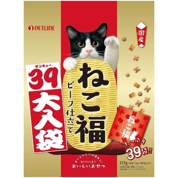 LieBaoの舖🐱貓咪喜歡🐱日本🆕️Petline日清貓福海鮮牛肉風味貓零食117g(39入)🆕️大包裝✨貓餡餅-細節圖3