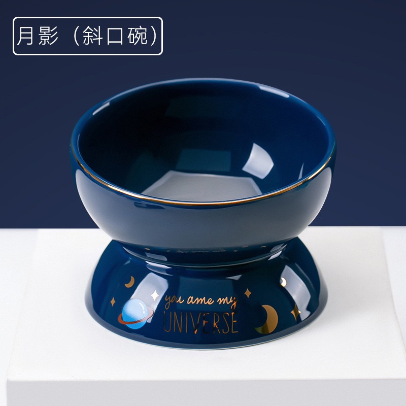 LieBaoの舖🐱寵物用品🐱犬貓陶瓷星球系列高腳碗架🎉寵物陶瓷碗✨貓碗架✨貓咪飼料碗✨犬貓用品✨犬貓護頸碗✨貓碗架-細節圖9