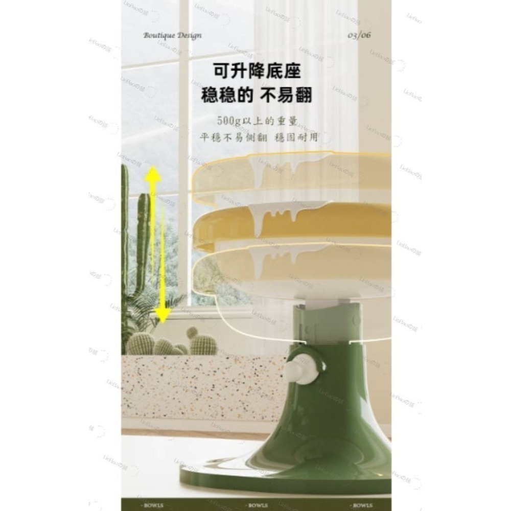 LieBaoの舖🐱寵物用品🐶繽紛馬卡龍可升降調節高度陶瓷護頸寵物碗⭐可調節寵物碗🎨多功能寵物碗🎨寵物陶瓷碗🎨-細節圖4