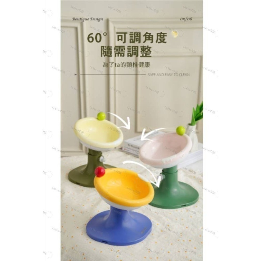 LieBaoの舖🐱寵物用品🐶繽紛馬卡龍可升降調節高度陶瓷護頸寵物碗⭐可調節寵物碗🎨多功能寵物碗🎨寵物陶瓷碗🎨-細節圖5