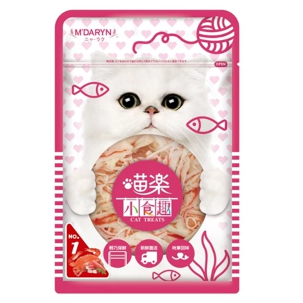 LieBaoの舖🐱貓零食❤️MDARYN喵樂❤️小食趣系列🎨綜合海鮮貓零食🐟貓肉條🐓雞絲🐓魚片🐟小食趣系列-規格圖2