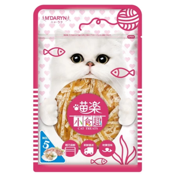 LieBaoの舖🐱貓零食❤️MDARYN喵樂❤️小食趣系列🎨綜合海鮮貓零食🐟貓肉條🐓雞絲🐓魚片🐟小食趣系列-規格圖2
