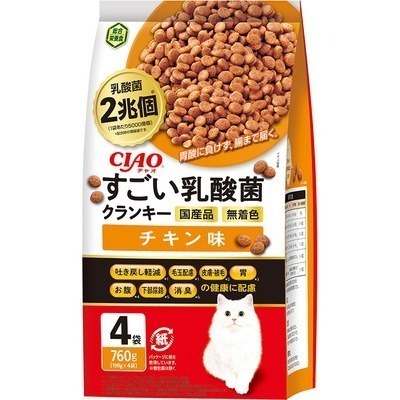 LieBaoの舖🐱貓咪零食🐱CIAO日本2兆個綜合營養乳酸菌系列貓餅乾 4入*760g😻貓咪乳酸菌⭐綜合營養貓糧⭐-規格圖9