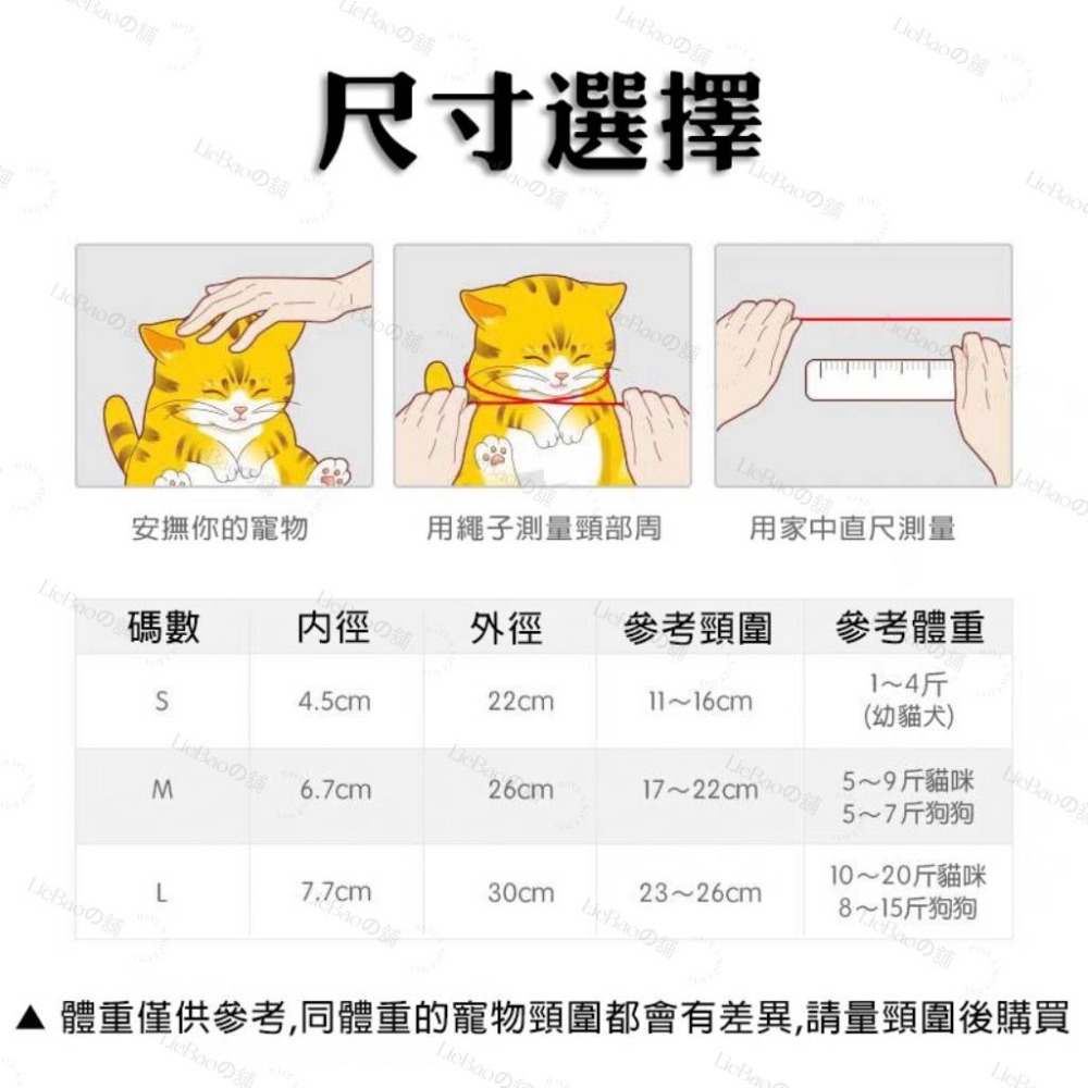 LieBaoの舖🐱寵物用品🐱寵物伊莉莎白防舔防水貓咪脖圍頭圈⭐伊莉莎白⭐升級版⭐2片奘⭐伊莉莎白⭐犬貓 防舔頭套🐱-細節圖9