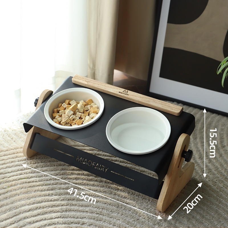 LieBaoの舖🐱寵物用品🐶露營風加大調節高架金屬穩固耐用犬貓碗架🎉露營風可調碗架🎉犬貓戶外碗🎉陶瓷寵物碗🎉-規格圖10